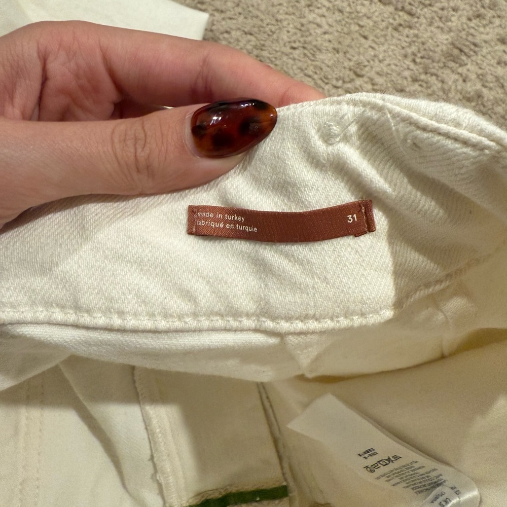 Size 31 White Pilcro Jeans High Rise Cropped - Picture 3 of 10